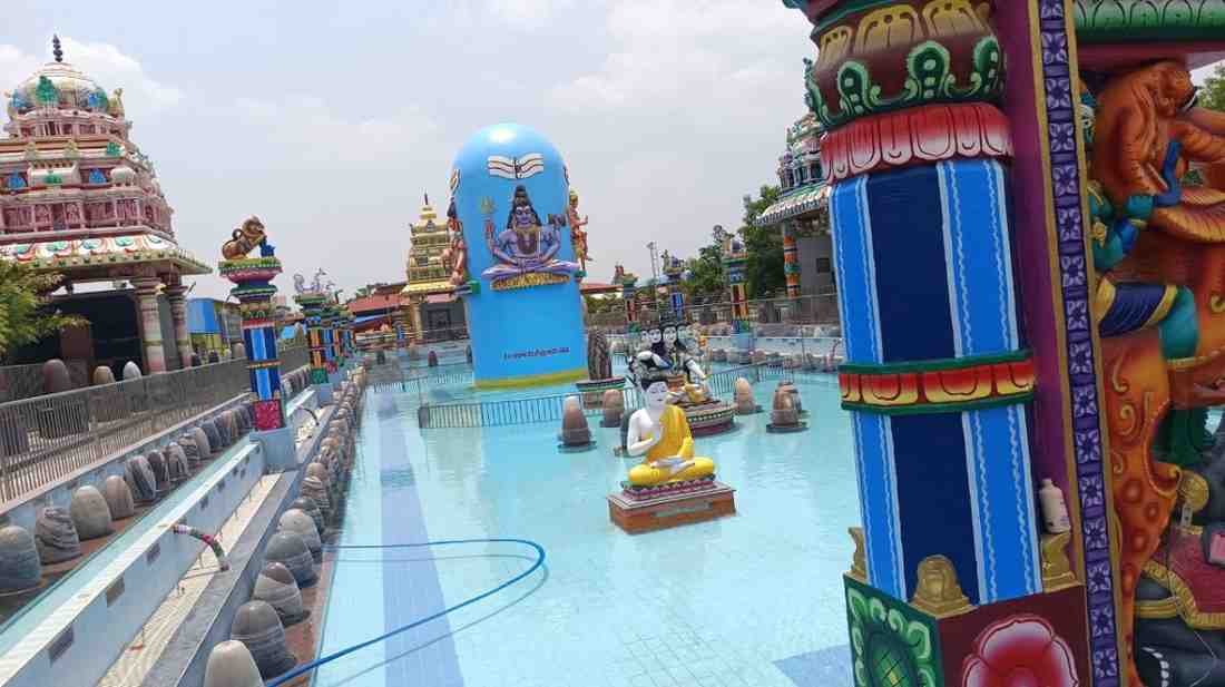 Nagireddy Palli Golden Shiva Temple Distance from Hyderabad